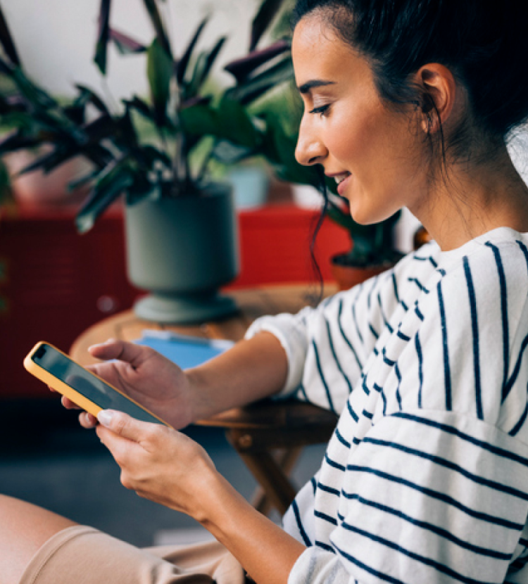 woman on phone scheduling a repair